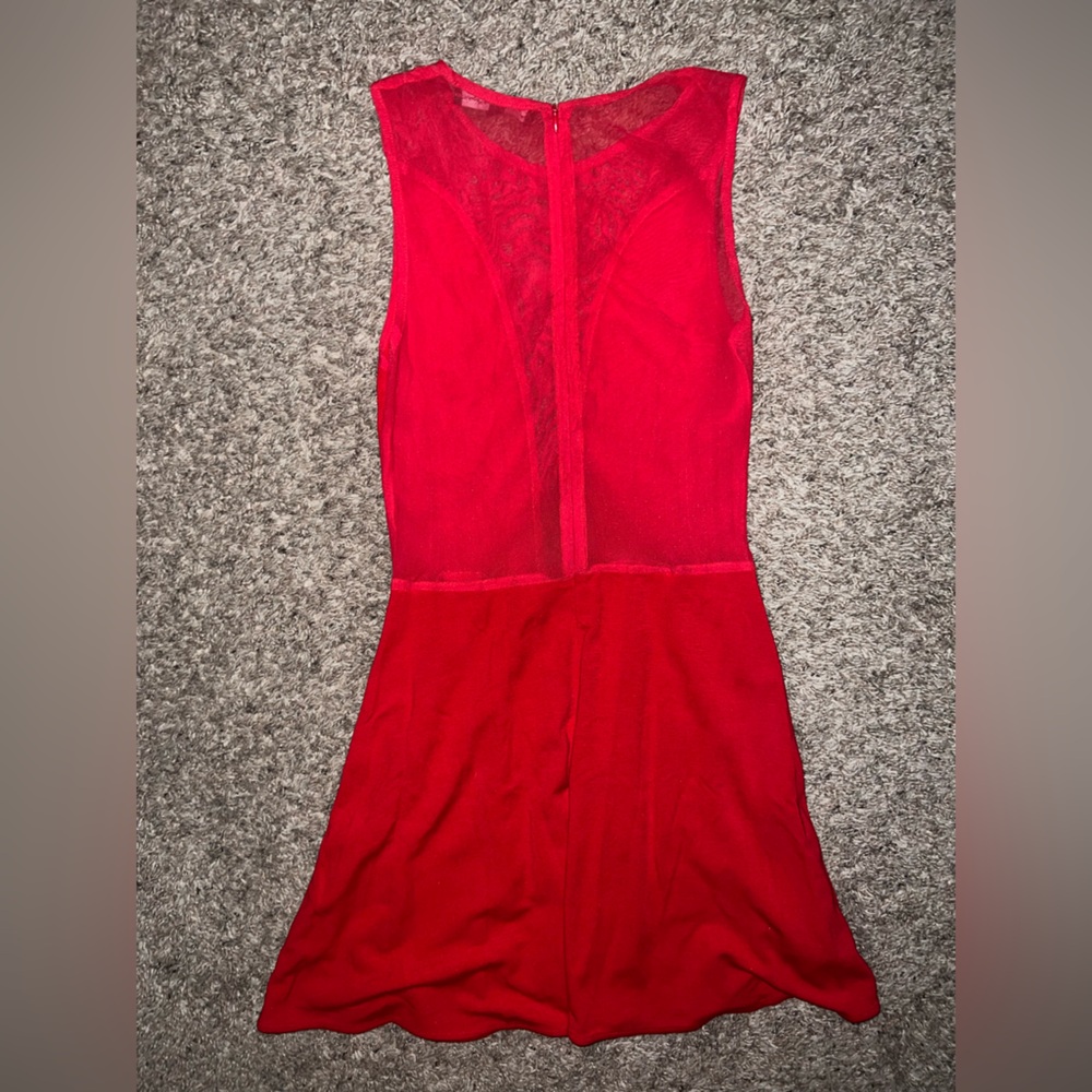 For Love And Lemons Red Mesh Dress small Valentine’s Day - Picture 4 of 4